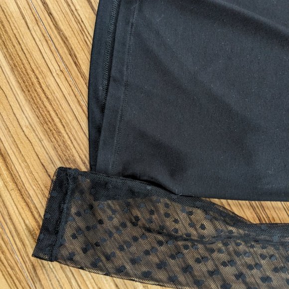 [NWT] CONTEMPORAINE sheer polka dot mesh top - Picture 4 of 6